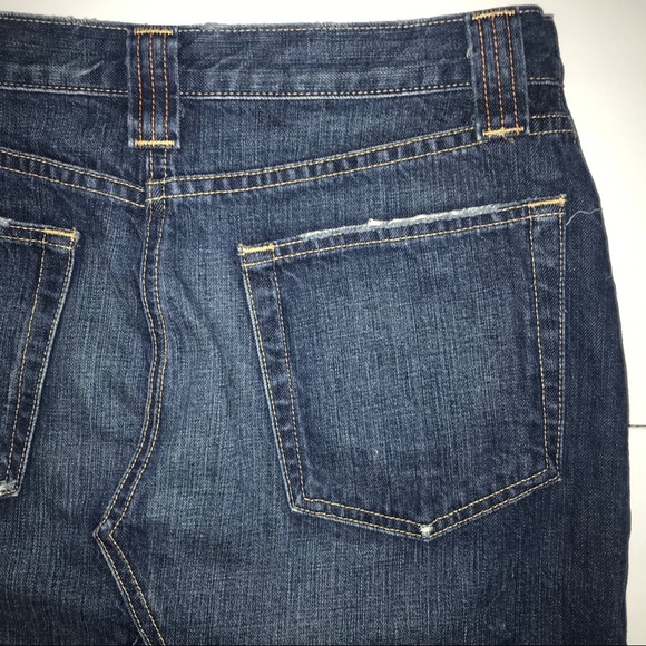 J Crew Denim Frayed Didtressed Mini Skirt Sz 30 - Picture 6 of 8